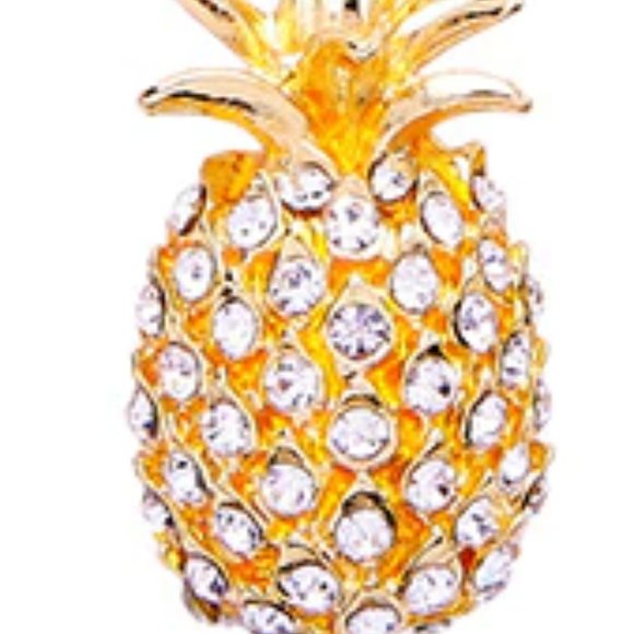 NWT Pineapple tree crystal necklace 17+" - Picture 5 of 6